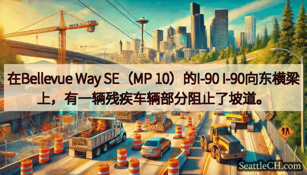 在Bellevue Way SE（MP 10）的I-90