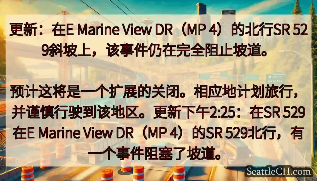 更新：在E Marine View DR（MP 4）的北行SR