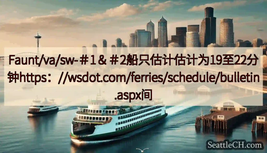 Faunt/va/sw-＃1＆＃2船只估计估计为19至22分钟https：//wsdot.com/f