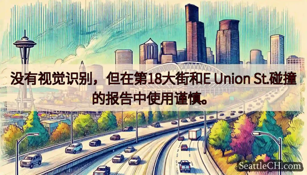没有视觉识别，但在第18大街和E Union St.碰撞的报告中使用谨慎。