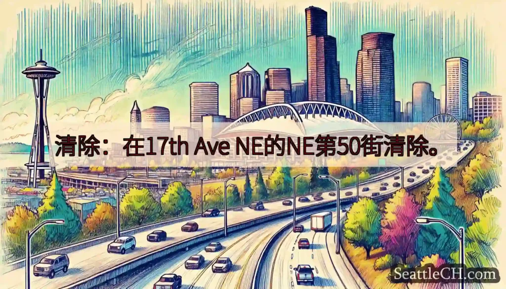 清除：在17th Ave NE的NE第50街清除。