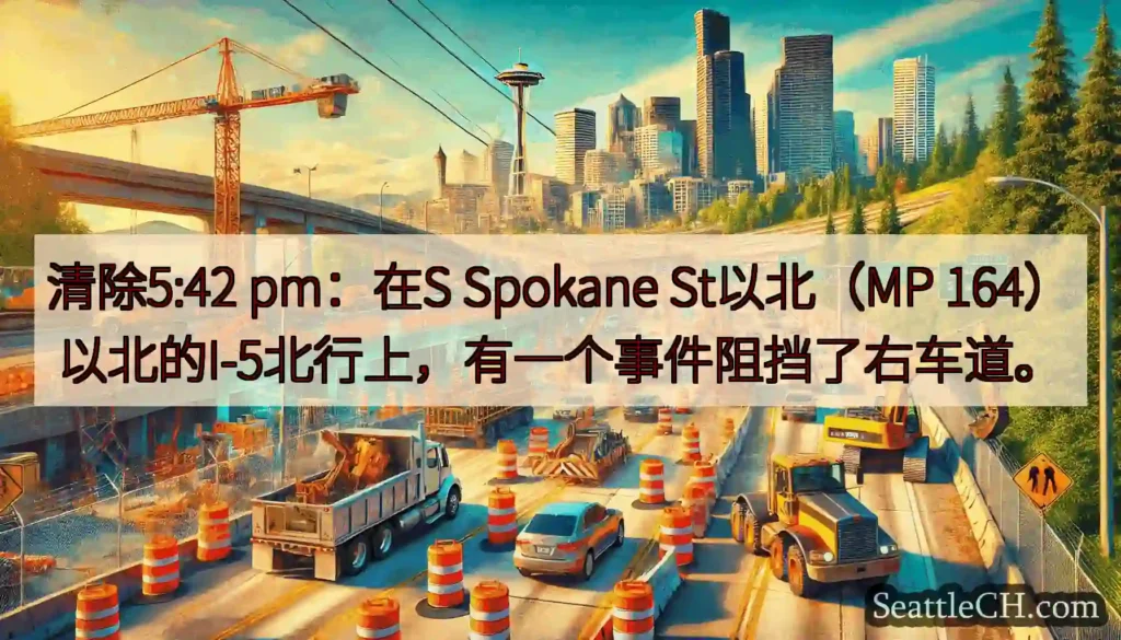 清除5:42 pm：在S Spokane St以北（MP