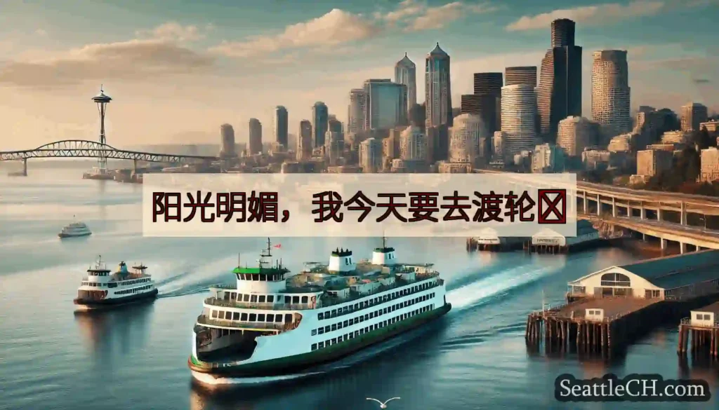 阳光明媚，我今天要去渡轮‍