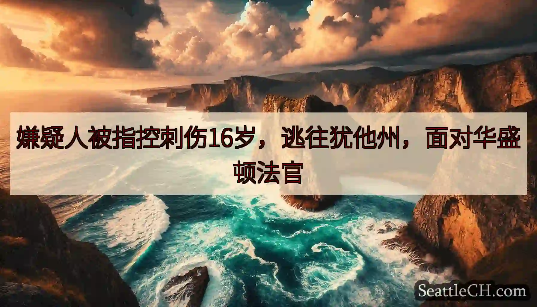 嫌疑人被指控刺伤16岁，逃往犹他州，面对华盛顿法官