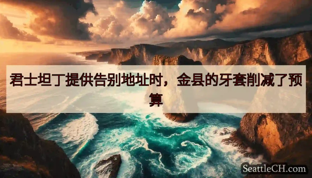 君士坦丁提供告别地址时，金县的牙套削减了预算