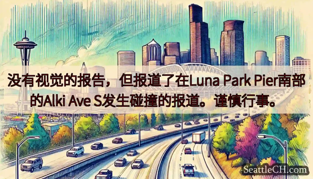 没有视觉的报告，但报道了在Luna Park Pier南部的Alki Ave