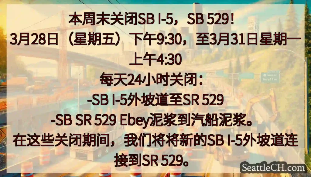 本周末关闭SB I-5，SB 529！