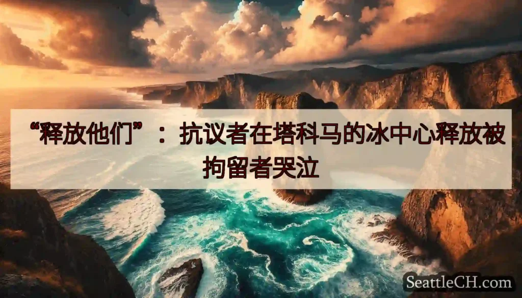 “释放他们”：抗议者在塔科马的冰中心释放被拘留者哭泣