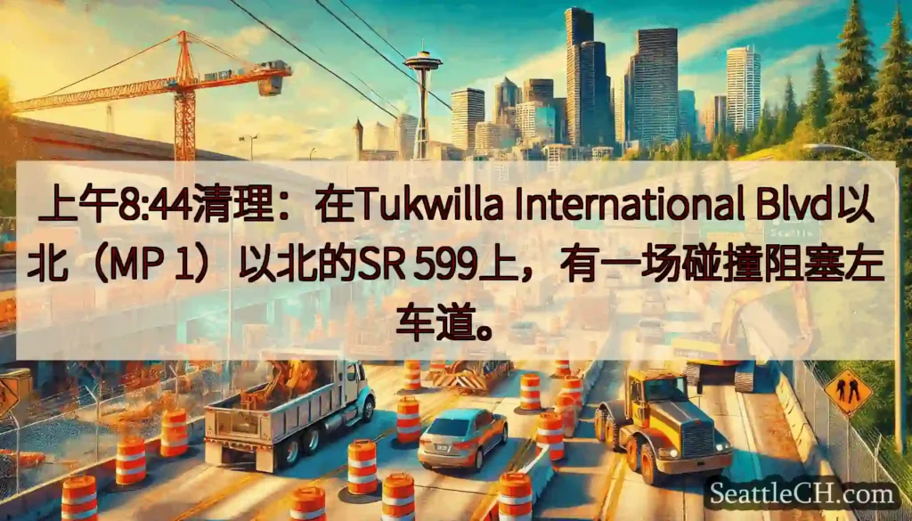 上午8:44清理：在Tukwilla International Blvd以北（MP