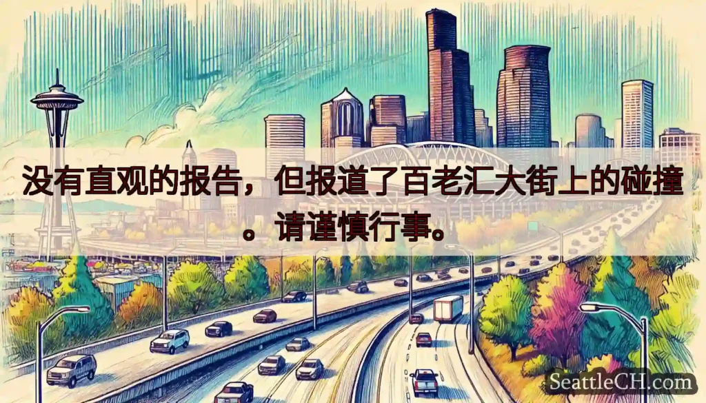 没有直观的报告，但报道了百老汇大街上的碰撞。请谨慎行事。