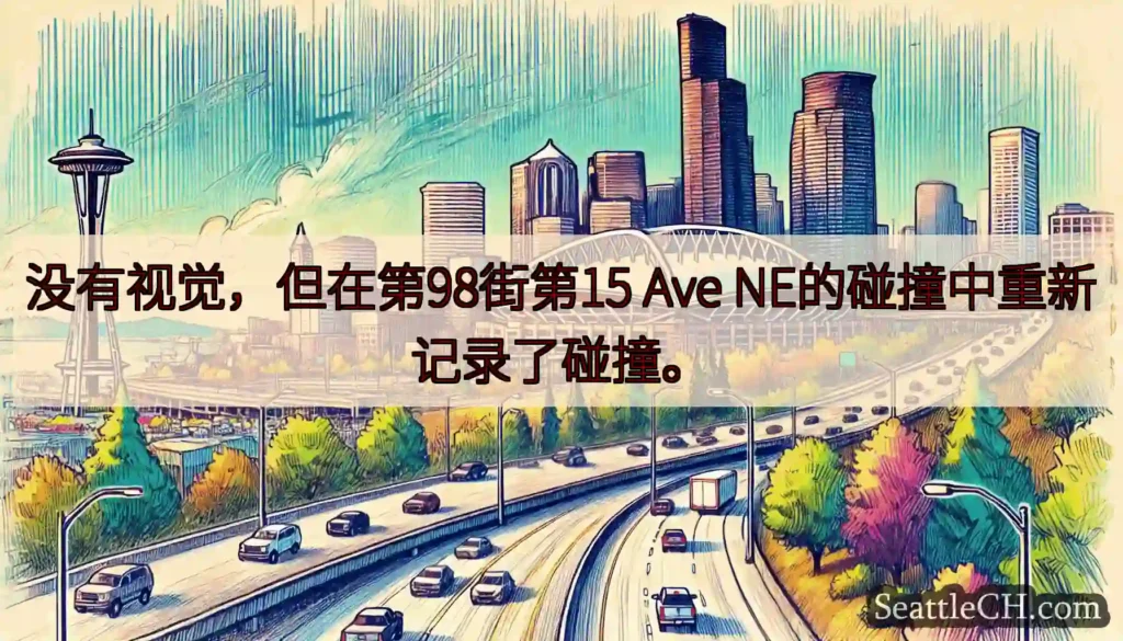 没有视觉，但在第98街第15 Ave NE的碰撞中重新记录了碰撞。