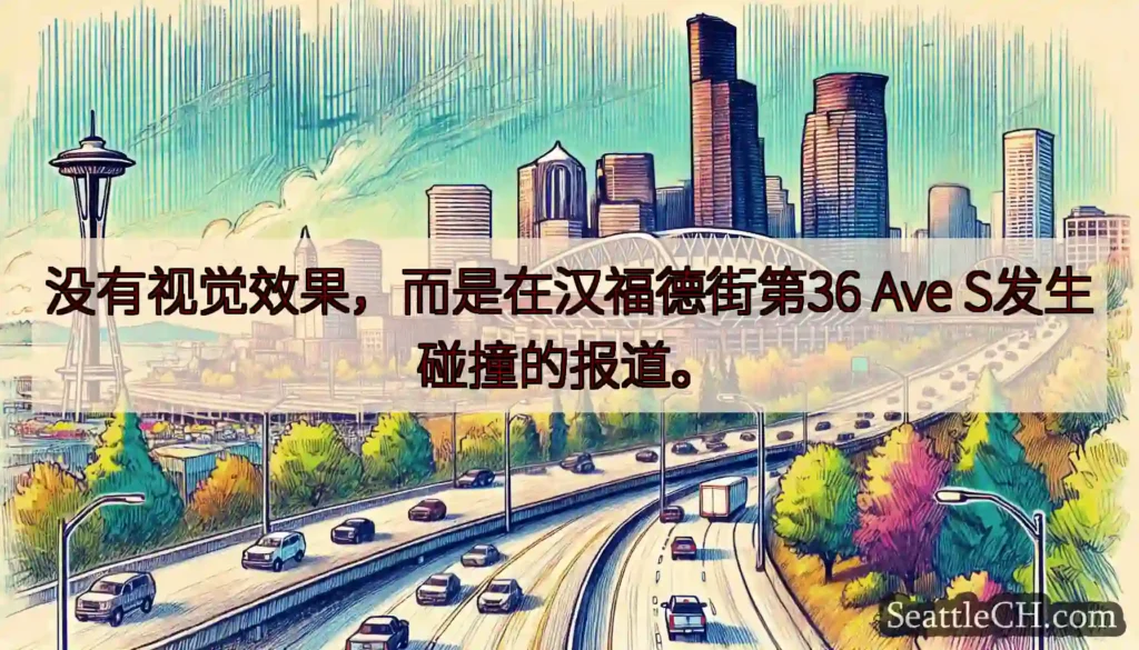 没有视觉效果，而是在汉福德街第36 Ave S发生碰撞的报道。
