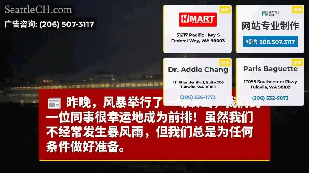 昨晚，风暴举行了一场演出，我们的一位同事很幸运地成为前排！虽然我们不经常发生暴风雨，但我们总是为任何