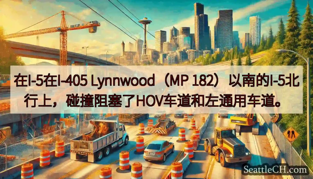 在I-5在I-405 Lynnwood（MP