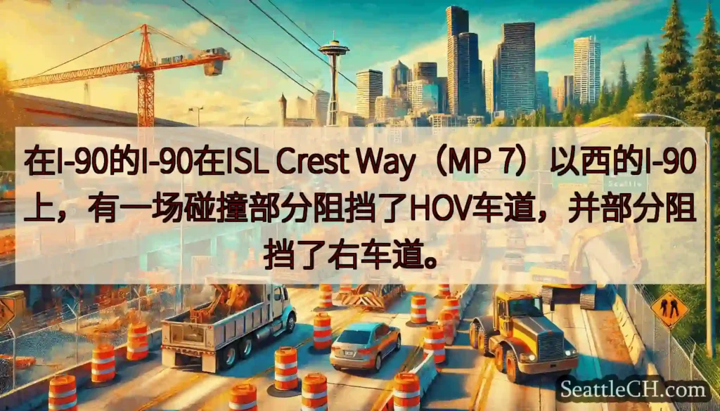 在I-90的I-90在ISL Crest Way（MP
