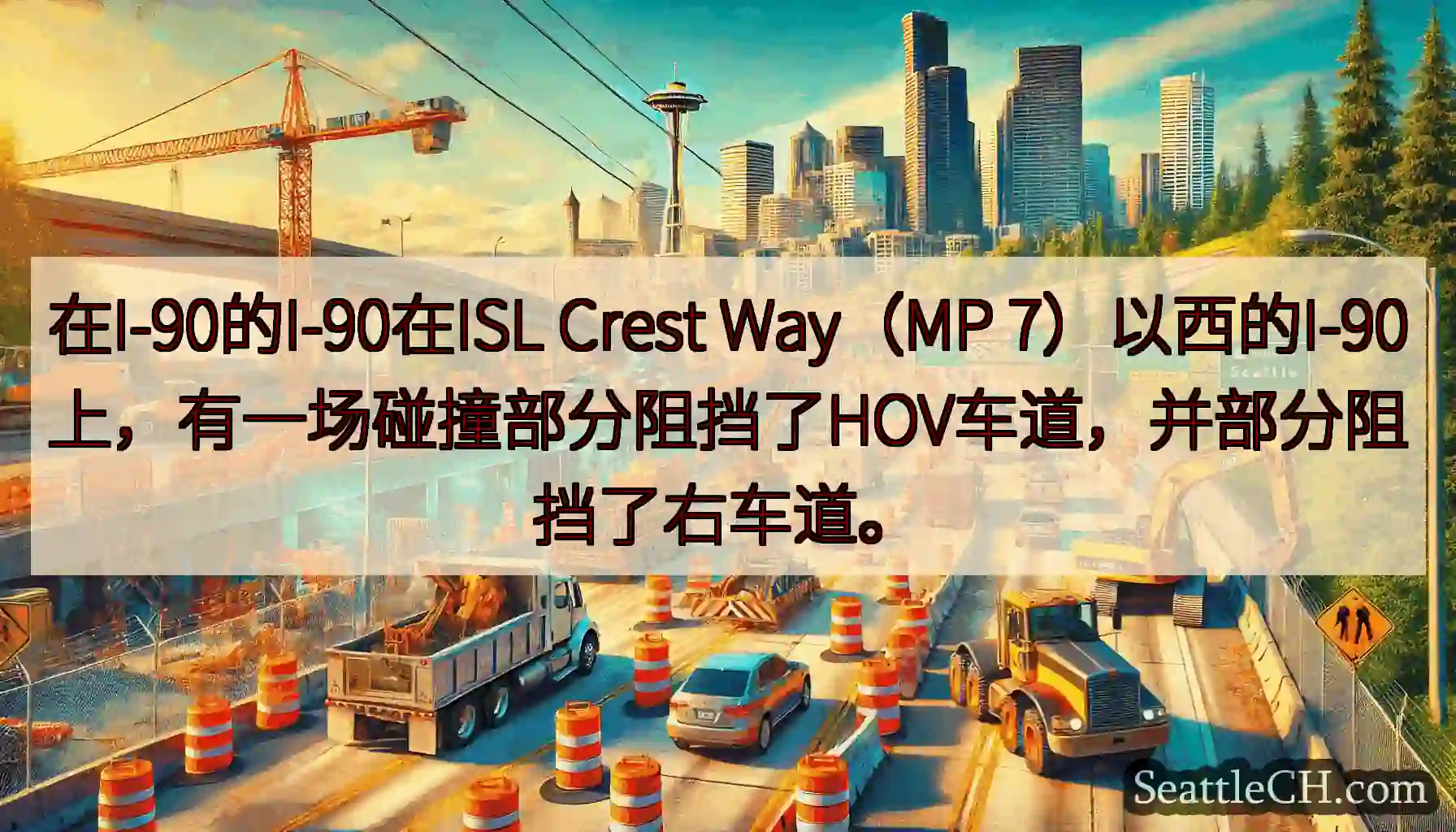 在I-90的I-90在ISL Crest Way（MP