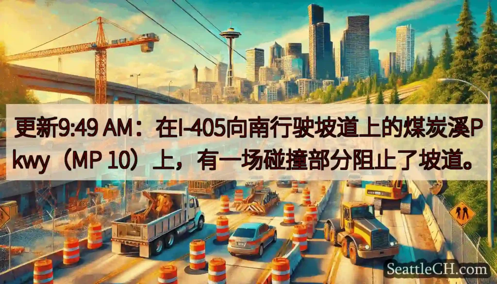 更新9:49 AM：在I-405向南行驶坡道上的煤炭溪Pkwy（MP