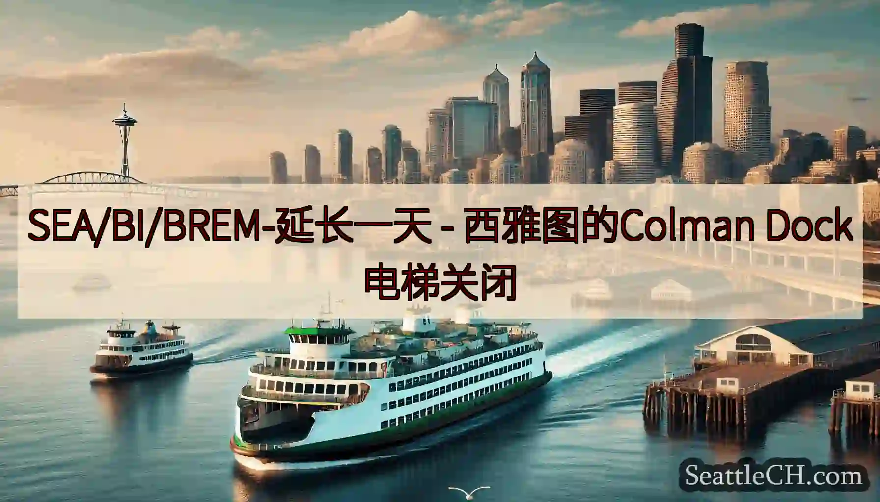 SEA/BI/BREM-延长一天 - 西雅图的Colman Dock电梯关闭