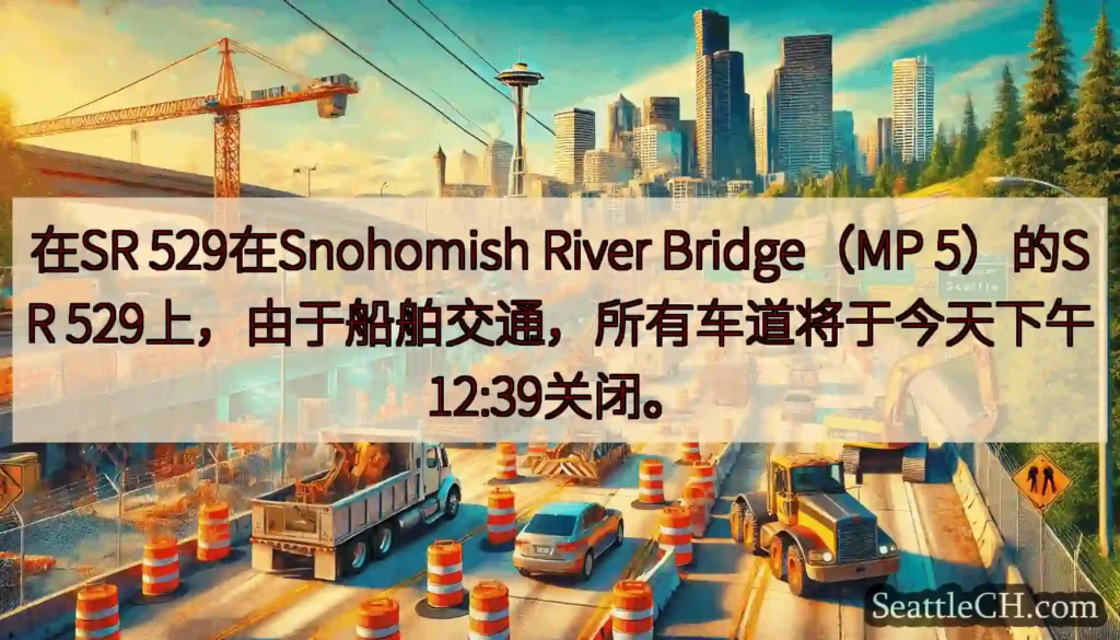 在SR 529在Snohomish River Bridge（MP 5）的SR