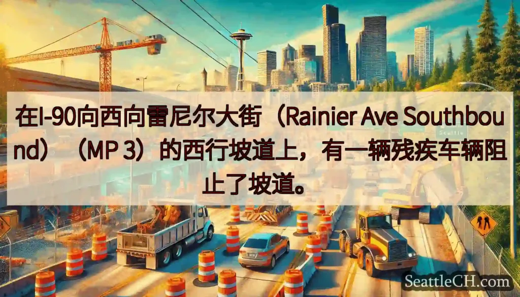 在I-90向西向雷尼尔大街（Rainier Ave Southbound）（MP