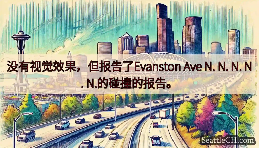 没有视觉效果，但报告了Evanston Ave N. N. N. N. N.的碰撞的报告。
