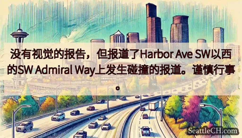 没有视觉的报告，但报道了Harbor Ave SW以西的SW Admiral