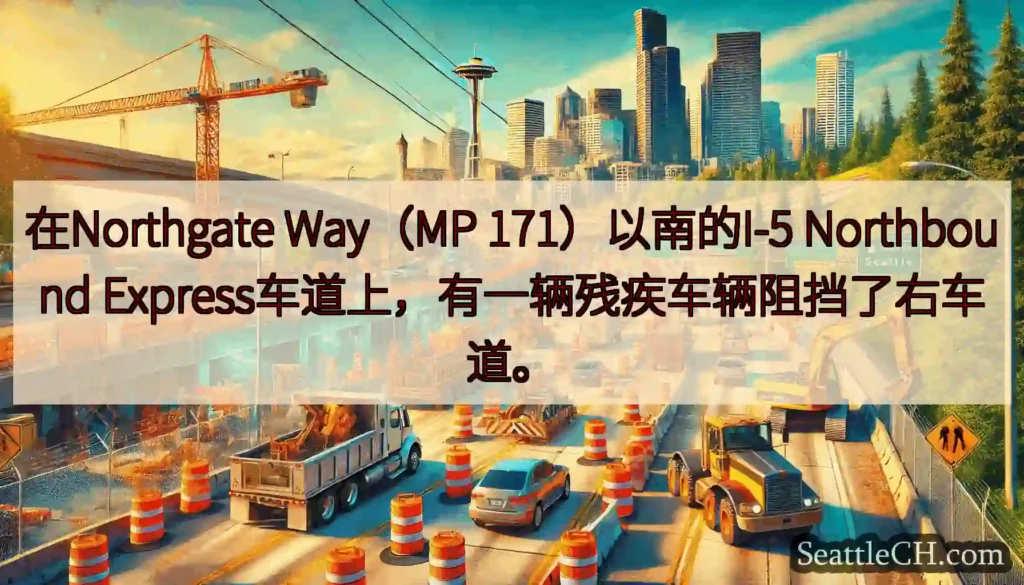 在Northgate Way（MP 171）以南的I-5 Northbound