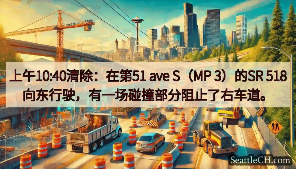 上午10:40清除：在第51 ave S（MP 3）的SR