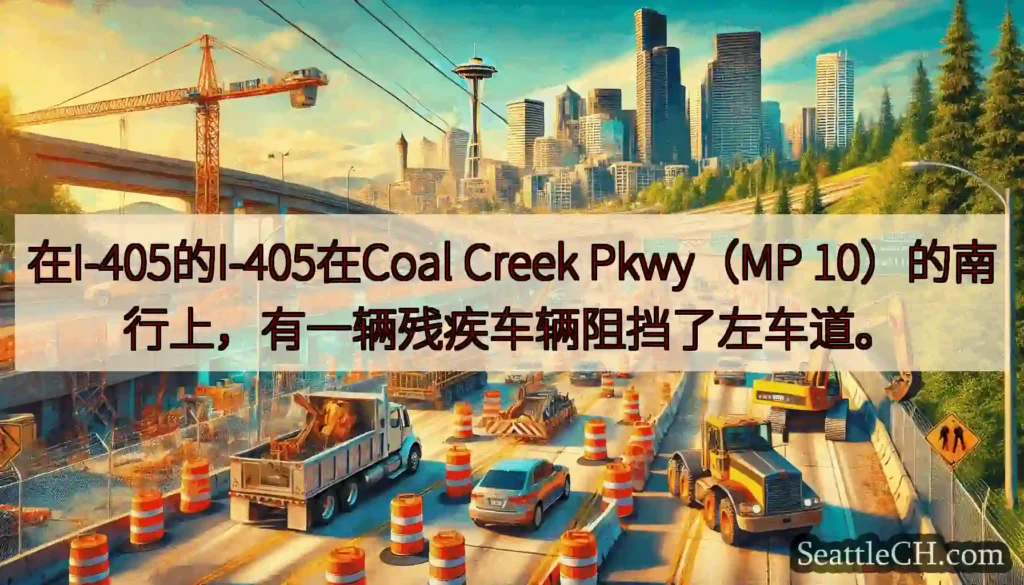 在I-405的I-405在Coal Creek Pkwy（MP