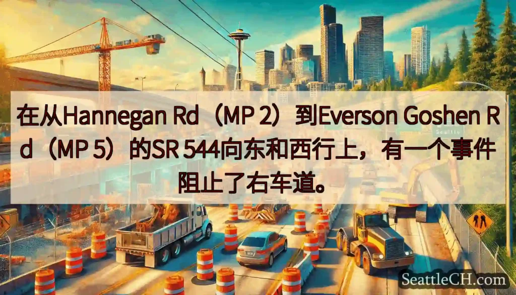 在从Hannegan Rd（MP 2）到Everson Goshen Rd（MP 5）的SR