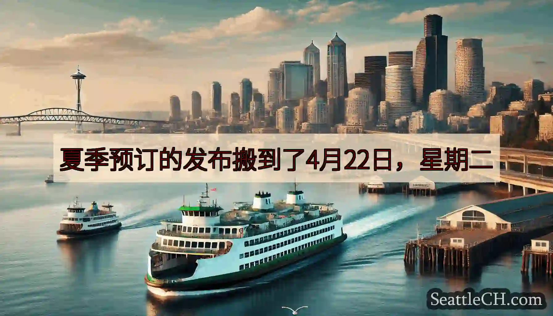 夏季预订的发布搬到了4月22日，星期二https://wsdot.com/ferries/sched