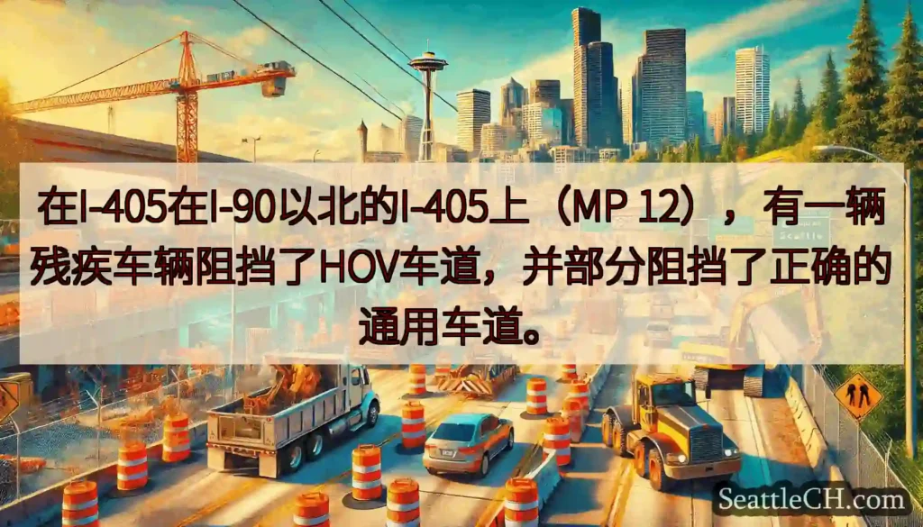 在I-405在I-90以北的I-405上（MP
