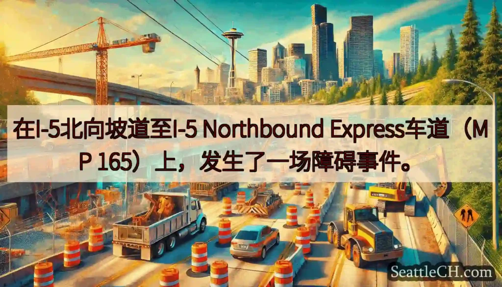 在I-5北向坡道至I-5 Northbound Express车道（MP