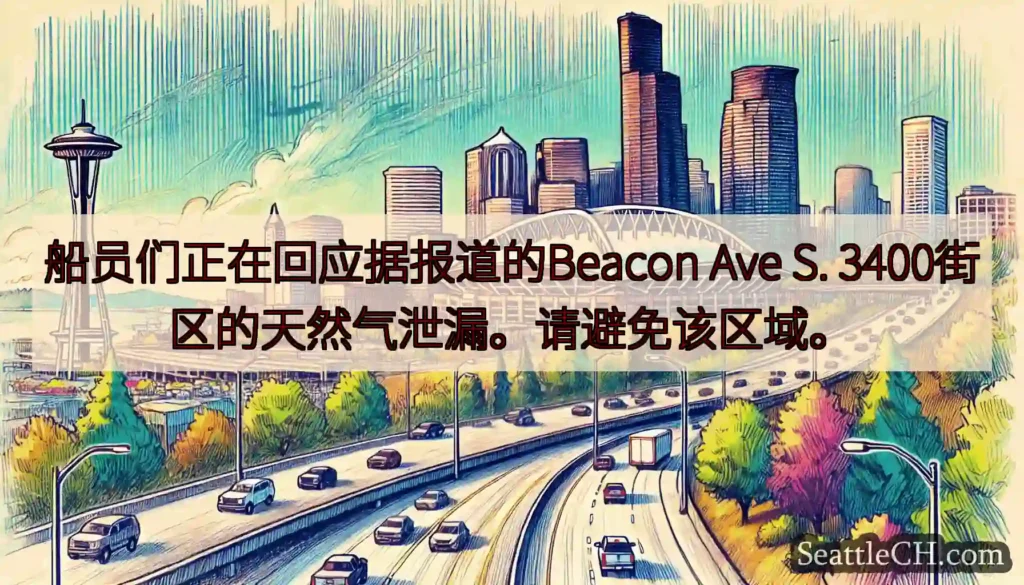 船员们正在回应据报道的Beacon Ave S. 3400街区的天然气泄漏。请避免该区域。