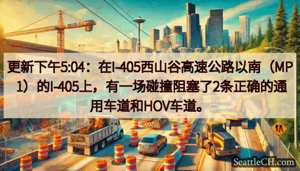 更新下午5:04：在I-405西山谷高速公路以南（MP