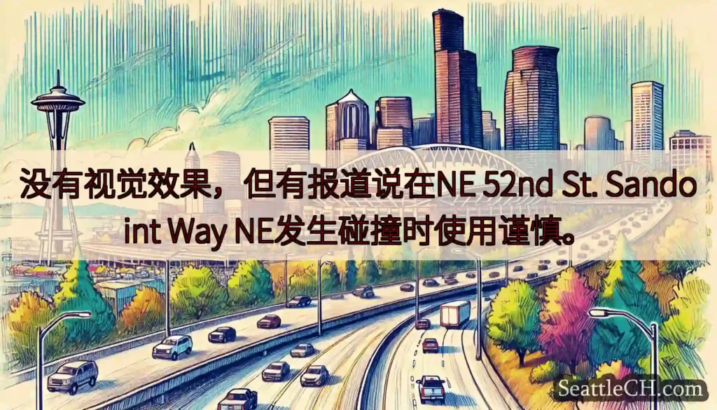 没有视觉效果，但有报道说在NE 52nd St. Sandoint Way NE发生碰撞时使用谨慎。