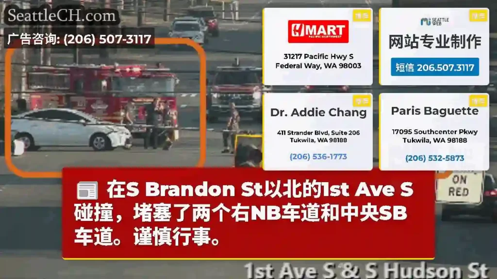 在S Brandon St以北的1st Ave