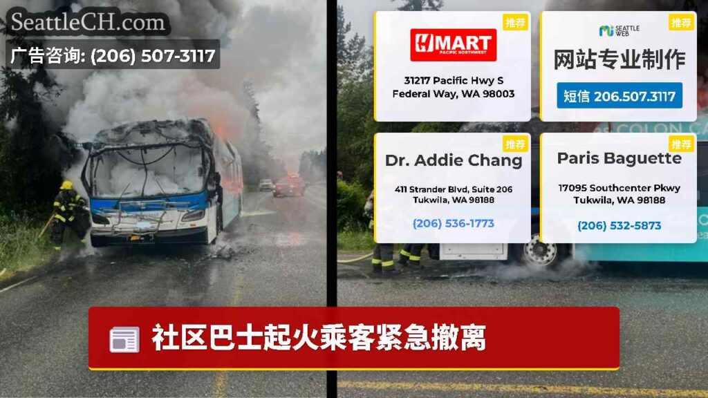 社区巴士起火乘客紧急撤离