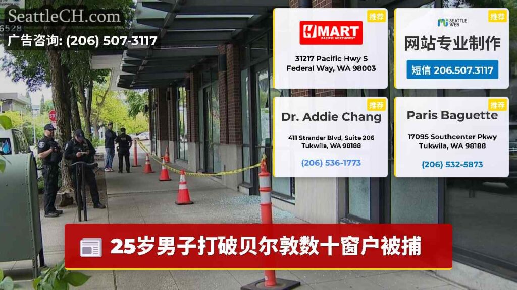 25岁男子打破贝尔敦数十窗户被捕