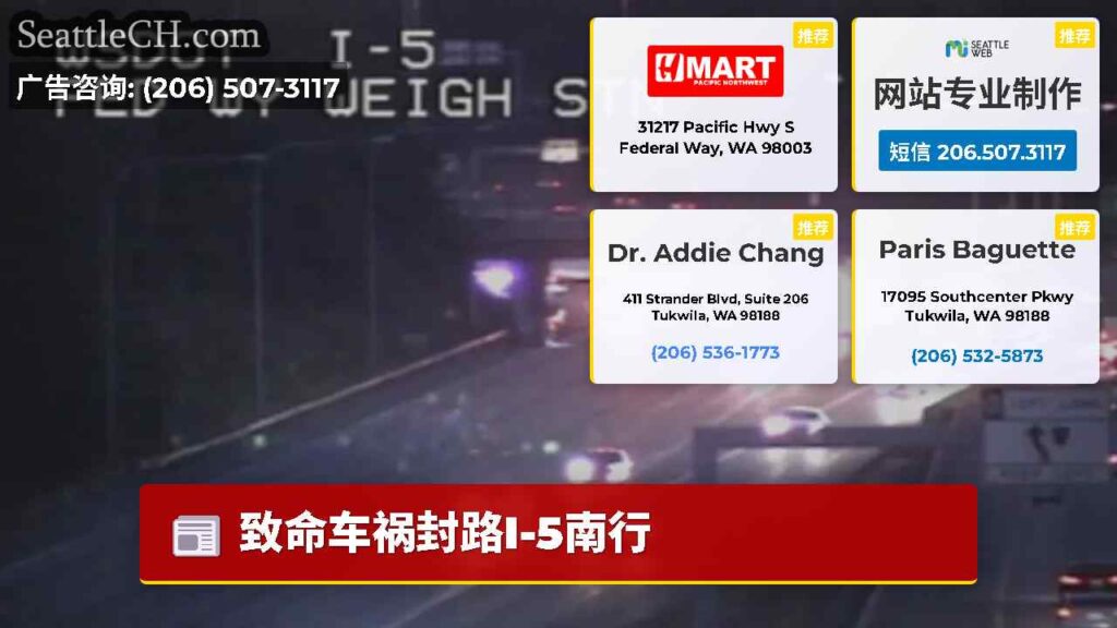 致命车祸封路I-5南行