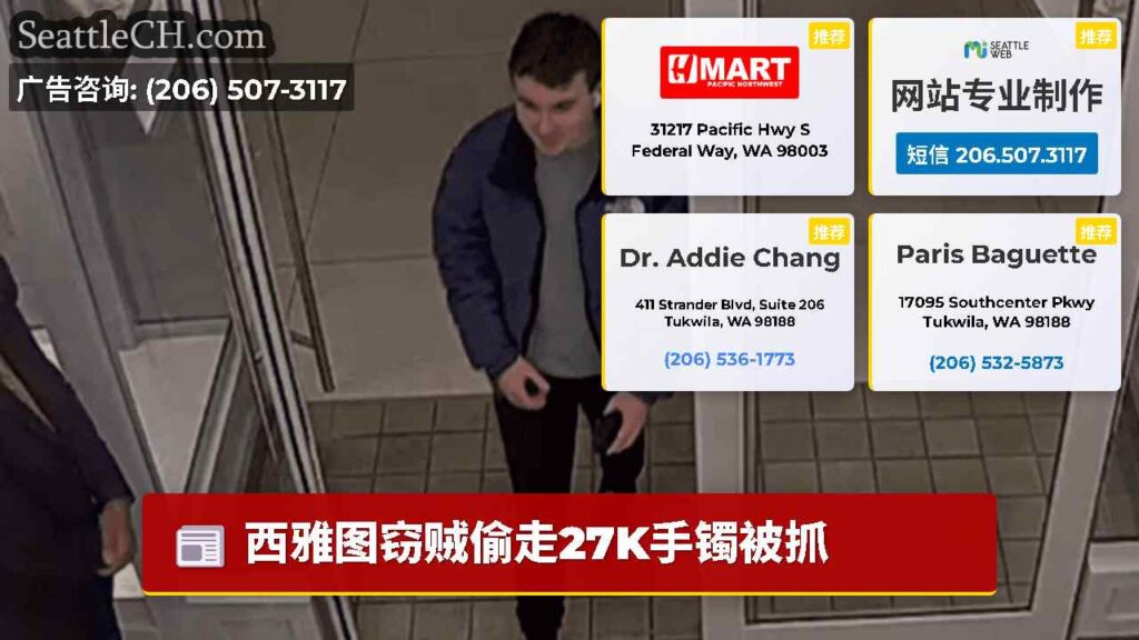 西雅图窃贼偷走27K手镯被抓