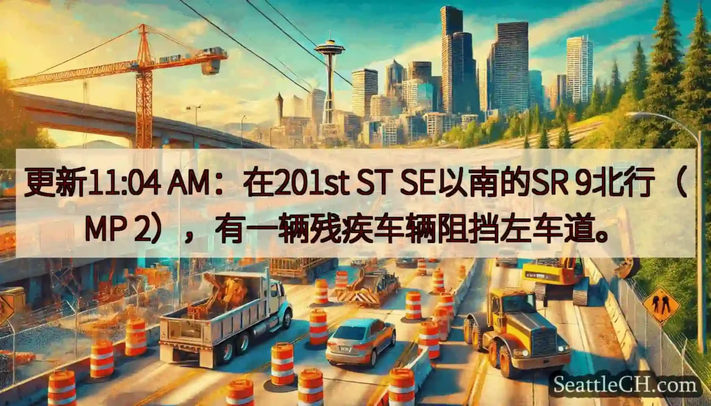 更新11:04 AM：在201st ST SE以南的SR 9北行（MP