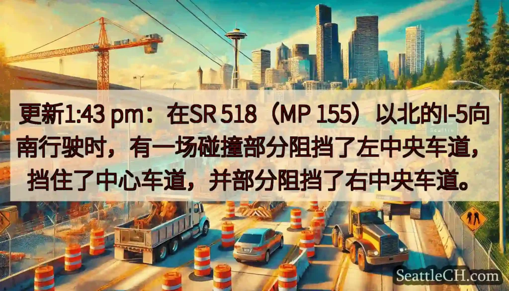 更新1:43 pm：在SR 518（MP