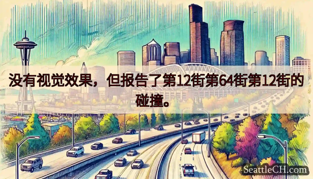 没有视觉效果，但报告了第12街第64街第12街的碰撞。