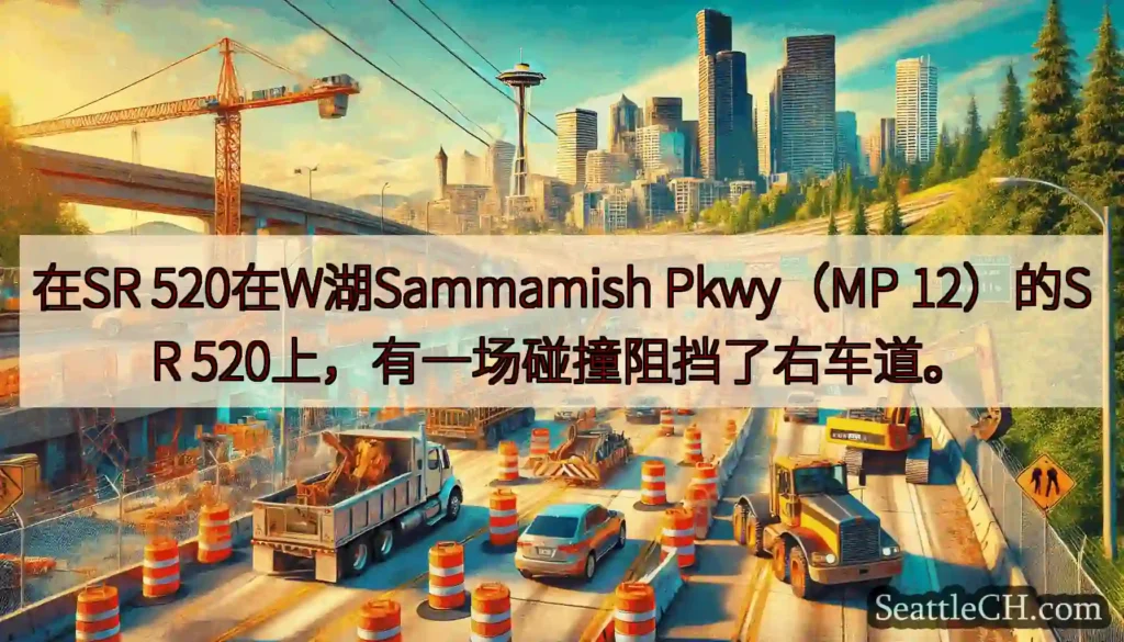 在SR 520在W湖Sammamish Pkwy（MP 12）的SR