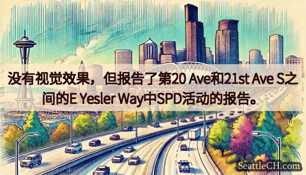没有视觉效果，但报告了第20 Ave和21st Ave S之间的E Yesler