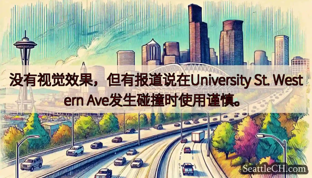 没有视觉效果，但有报道说在University St. Western Ave发生碰撞时使用谨慎。