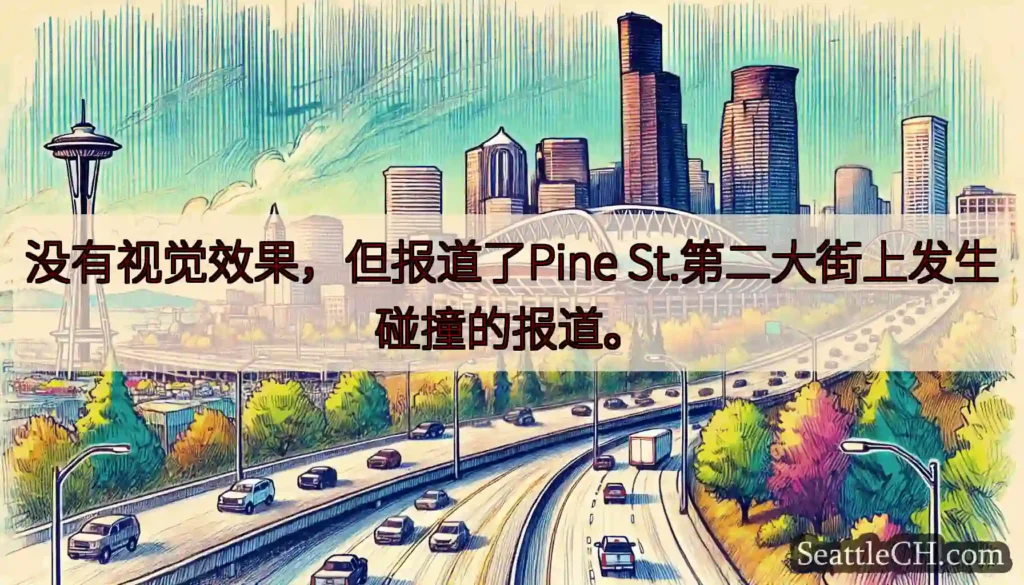 没有视觉效果，但报道了Pine St.第二大街上发生碰撞的报道。