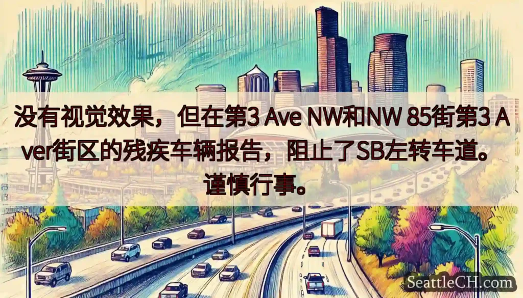 没有视觉效果，但在第3 Ave NW和NW 85街第3