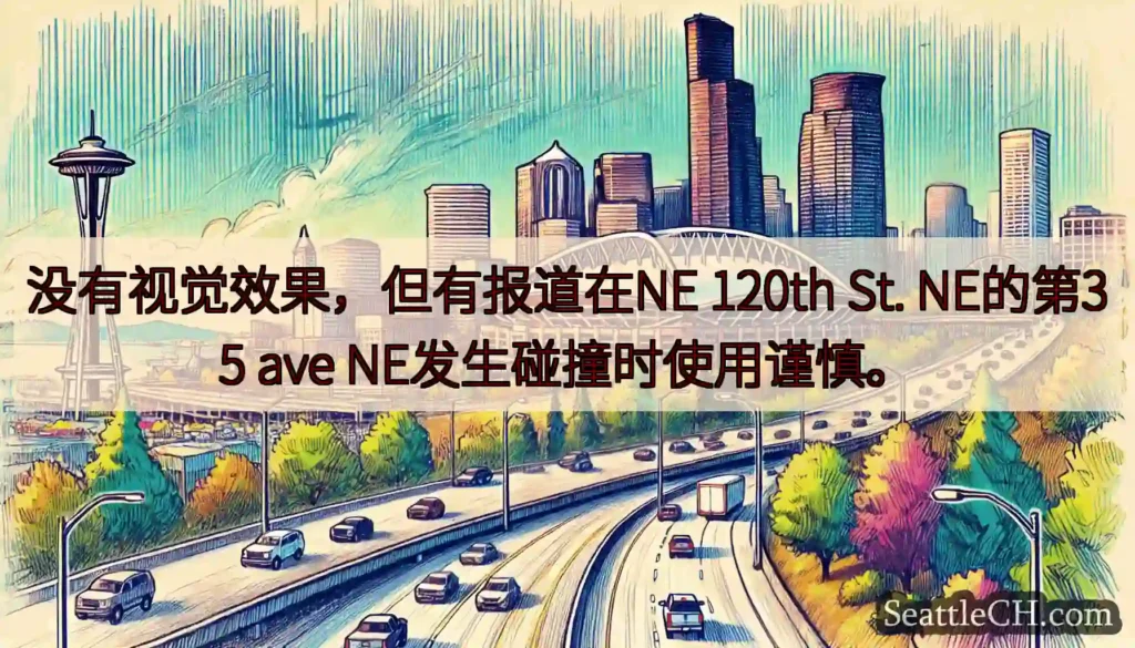没有视觉效果，但有报道在NE 120th St. NE的第35 ave NE发生碰撞时使用谨慎。
